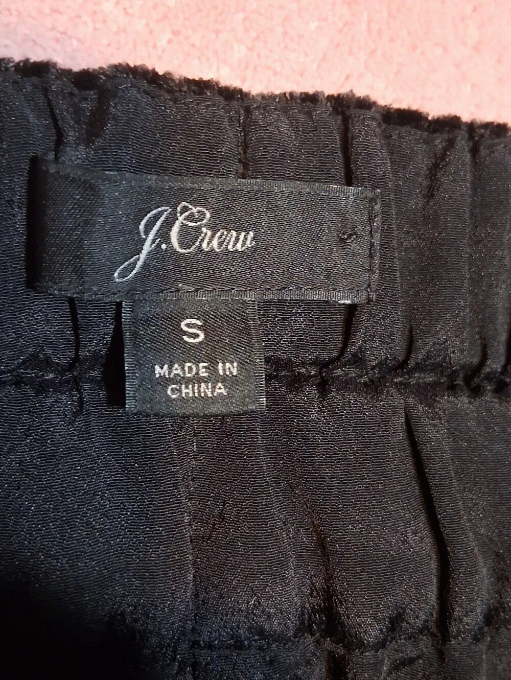 J.Crew Luxe Velvet Elastic Waist Pull-On  Knee-Length Skirt Black Small Office